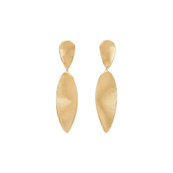 Marco Bicego Lunaria Double Petal Drop Earrings Cornell's Jewelers Rochester, NY