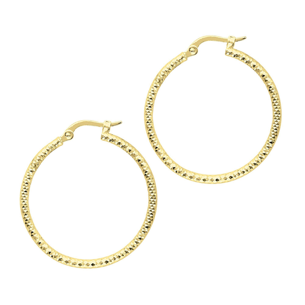 Cornell's 25mm Diamond Cut Hoop Earrings Cornell's Jewelers Rochester, NY