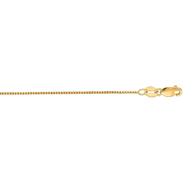 14Kt Yellow Gold 0.6mm Box Chain Cornell's Jewelers Rochester, NY