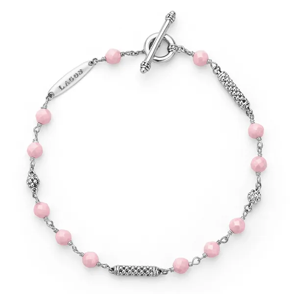 Lagos Pink Ceramic Beaded Bracelet Cornell's Jewelers Rochester, NY