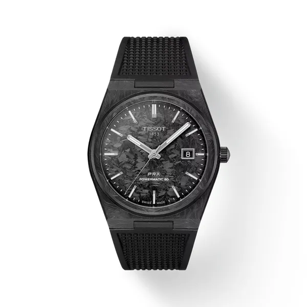 Tissot PRX Powermatic 80 Forged Carbon Cornell's Jewelers Rochester, NY