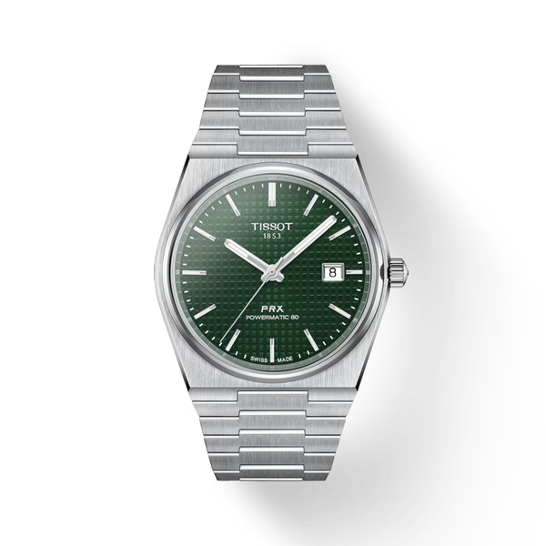 Tissot PRX Powermatic 80 T-Classic with Green Dial Cornell's Jewelers Rochester, NY