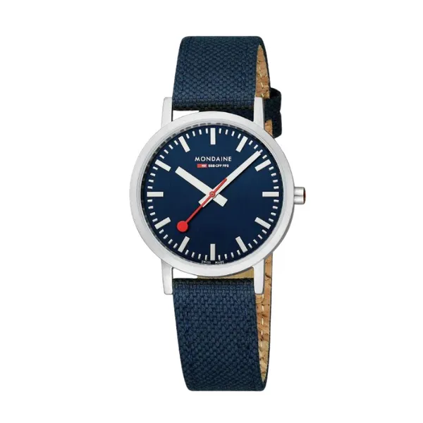 Mondaine Classic Deep Ocean Blue Textile Cornell's Jewelers Rochester, NY