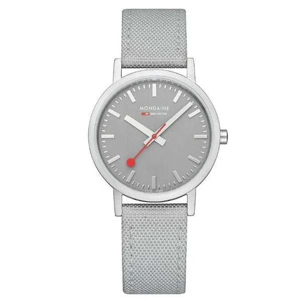 MONDAINE CLASSIC GOOD GRAY TEXTILE 36MM Cornell's Jewelers Rochester, NY