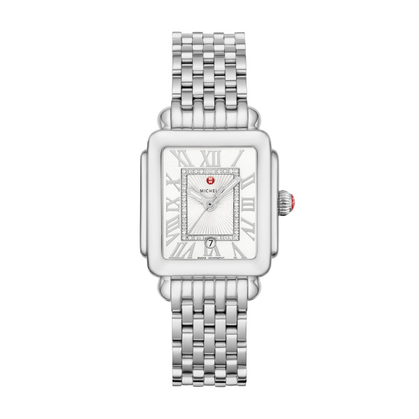 Michele Deco Madison Mid with Silver-Tone Diamond Dial Cornell's Jewelers Rochester, NY