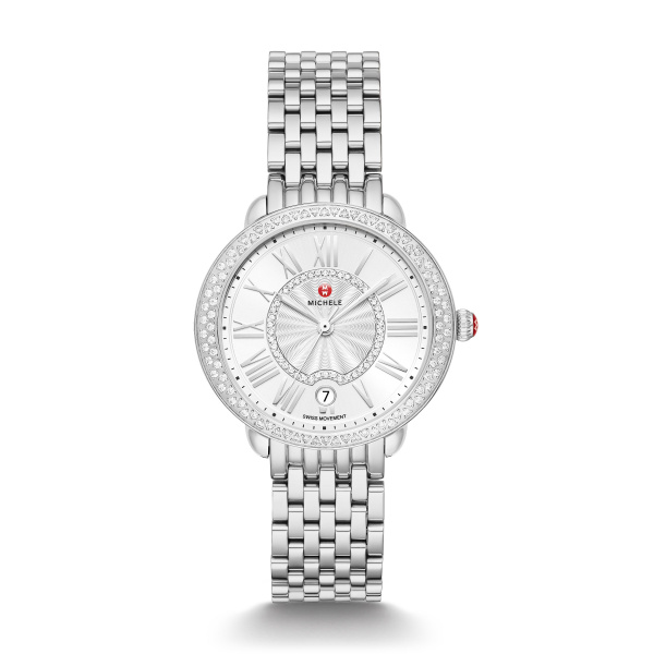 Michele Diamond Serein Mid with Silver-Tone Diamond Dial Cornell's Jewelers Rochester, NY