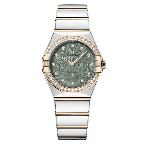 Omega Constellation Quartz Green Dial Timepiece Cornell's Jewelers Rochester, NY