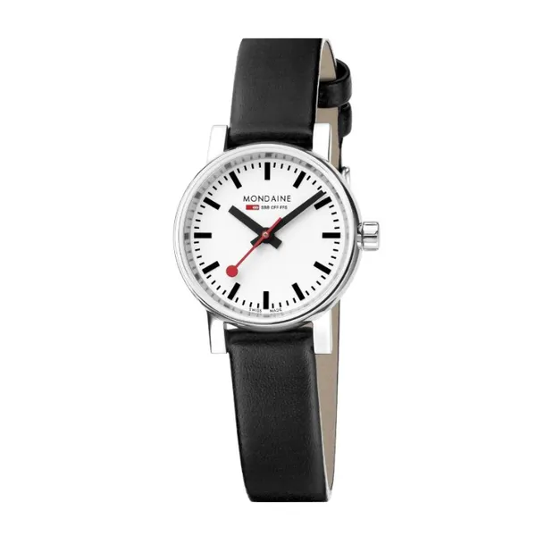 Mondaine Evo2 Black Vegan Leather Cornell's Jewelers Rochester, NY