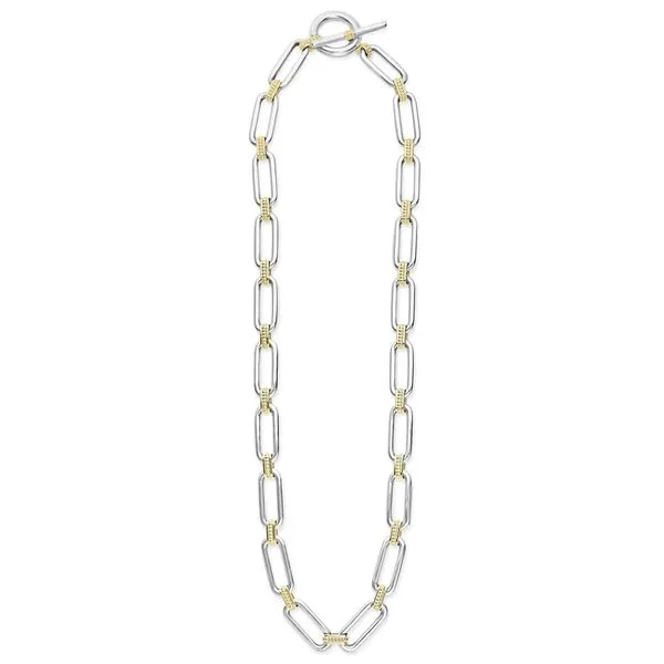Lagos Two-tone Link Necklace Cornell's Jewelers Rochester, NY