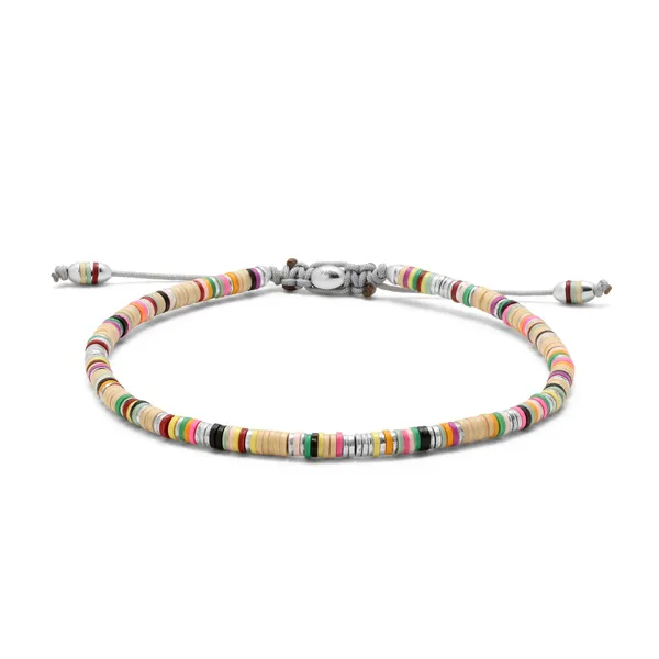 Sterling Silver Mini African Off White Mixed Disc Bracelet Cornell's Jewelers Rochester, NY