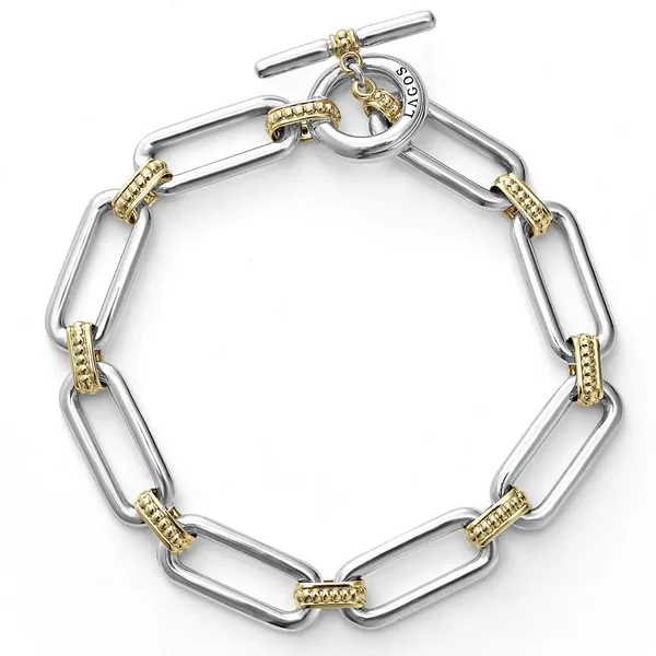 Lagos Two-Tone Link Bracelet Cornell's Jewelers Rochester, NY