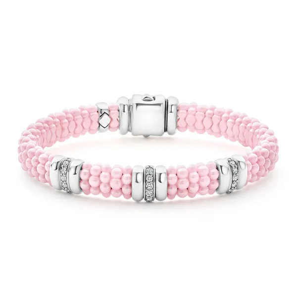 Lagos Pink Caviar And Diamond Bracelet Cornell's Jewelers Rochester, NY