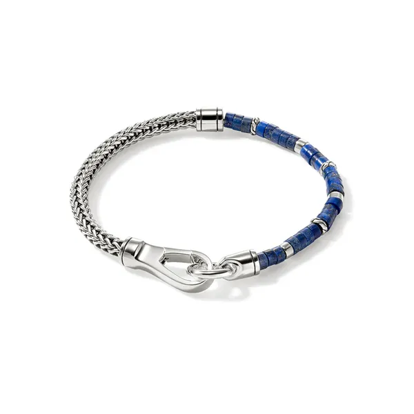 Heishi Silver Bracelet with Lapis Lazuli Cornell's Jewelers Rochester, NY