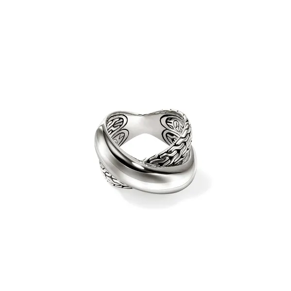 Sterling silver crossover ring on sale