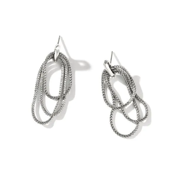 Classic Chain Silver Drop Earrings Cornell's Jewelers Rochester, NY
