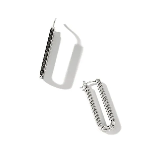 John Hardy Carved Chain Hoop Earring Cornell's Jewelers Rochester, NY