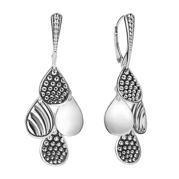 Lagos Signature Caviar Drop Earrings Cornell's Jewelers Rochester, NY