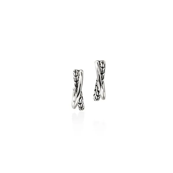 John Hardy Crossover Hoop Earrings Cornell's Jewelers Rochester, NY
