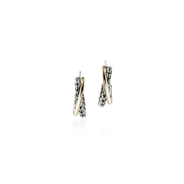John Hardy Two-Toned Crossover Hoops Cornell's Jewelers Rochester, NY