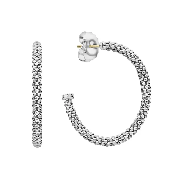 LAGOS Signature Caviar Small Hoop Earrings Cornell's Jewelers Rochester, NY