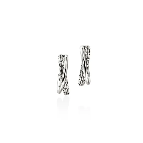 John Hardy Crossover Hoop Earrings Cornell's Jewelers Rochester, NY