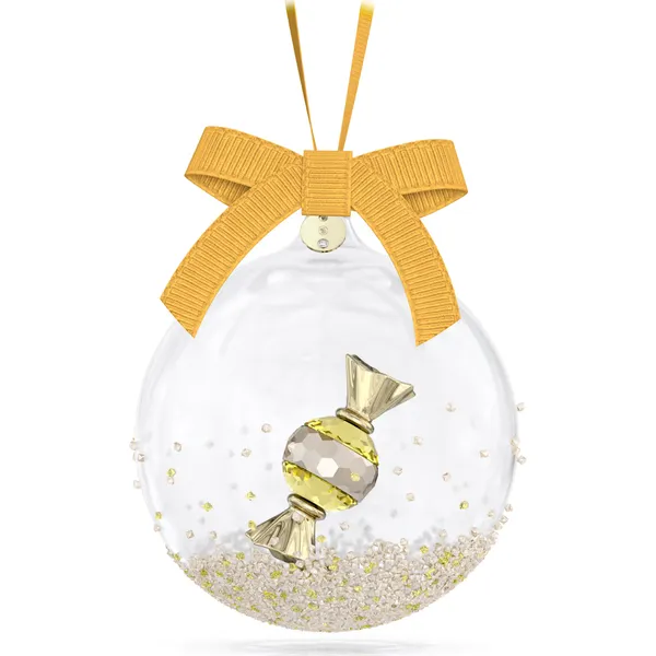 Swarovski Holiday Cheers Dulcis Yellow Ball Ornament Cornell's Jewelers Rochester, NY