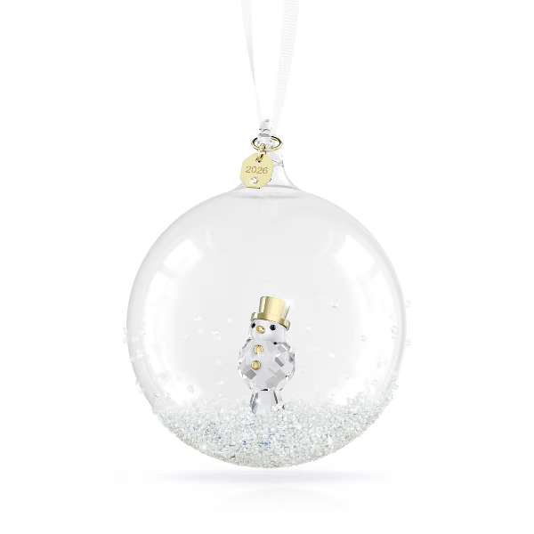 Swarovski 2026 Ball Ornament with Snowman Cornell's Jewelers Rochester, NY