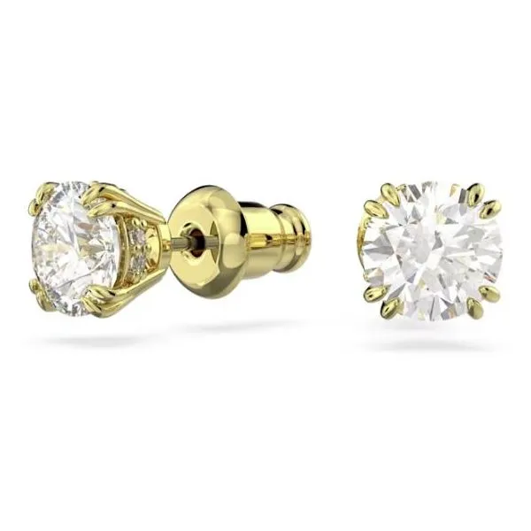 SWAROVSKI STILLA STUD EARRINGS GOLD Cornell's Jewelers Rochester, NY