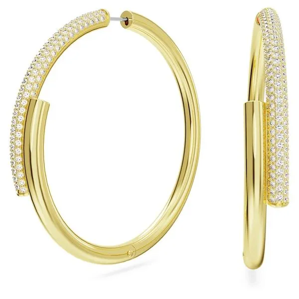 SWAROVSKI DEXTERA GOLD HOOP EARRINGS Cornell's Jewelers Rochester, NY