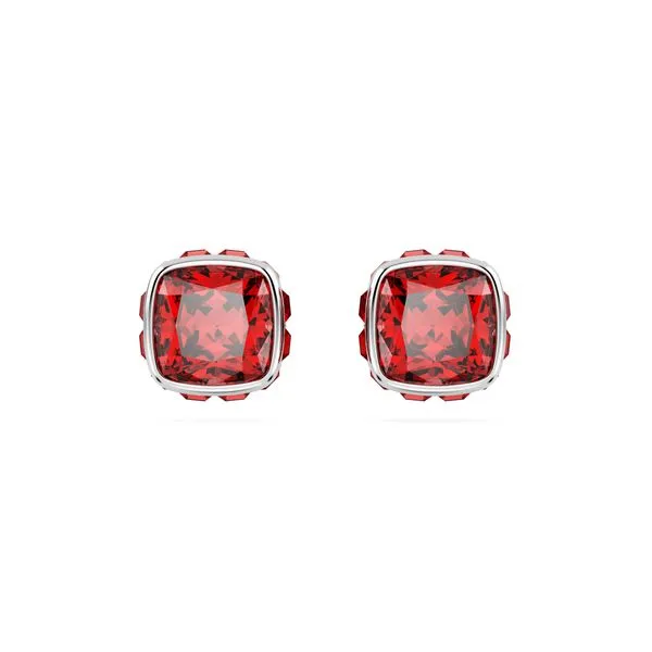 Swarovski July Red Birthstone Studs Cornell's Jewelers Rochester, NY