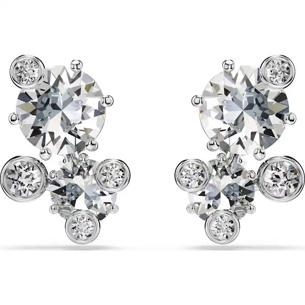 Swarovski Platinum Constella Collection Stud Earrings Cornell's Jewelers Rochester, NY