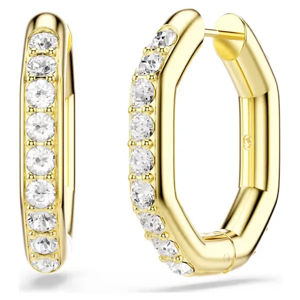 Swarovski Gold-Tone Crystal Hoops Cornell's Jewelers Rochester, NY