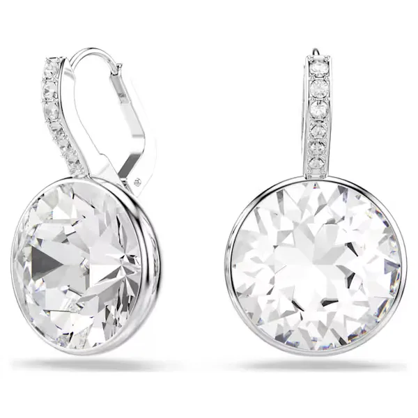Rhodium-Plated Swarovski Crystal Drop Earrings Cornell's Jewelers Rochester, NY