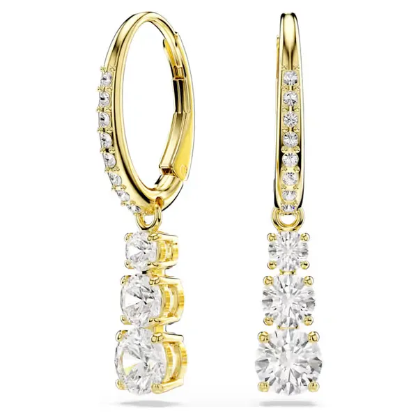 Gold-Tone Swarovski Zirconia Drop Earrings Cornell's Jewelers Rochester, NY