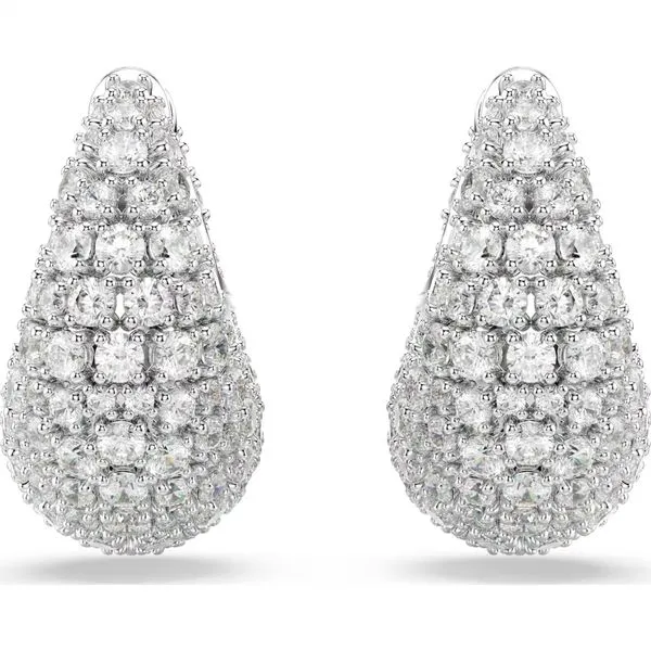 Swarovski Zirconia Chubby Huggie Hoop Earrings Cornell's Jewelers Rochester, NY