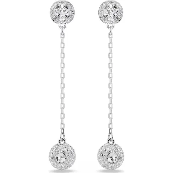 Rhodium-Plated Swarovski Crystal Drop Earrings Cornell's Jewelers Rochester, NY