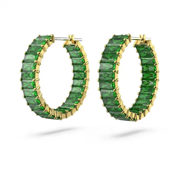 Yellow-Tone Swarovski Crystal Hoop Earrings Cornell's Jewelers Rochester, NY
