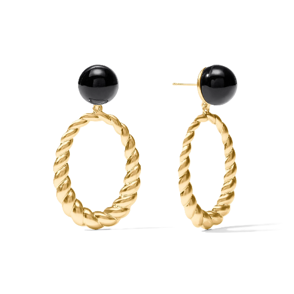 Julie Vos Ravello Obsidian Statement Earrings Cornell's Jewelers Rochester, NY