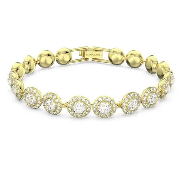 SWAROVSKI ANGELICA BRACELET GOLD ROUND/PAVE CUT Cornell's Jewelers Rochester, NY