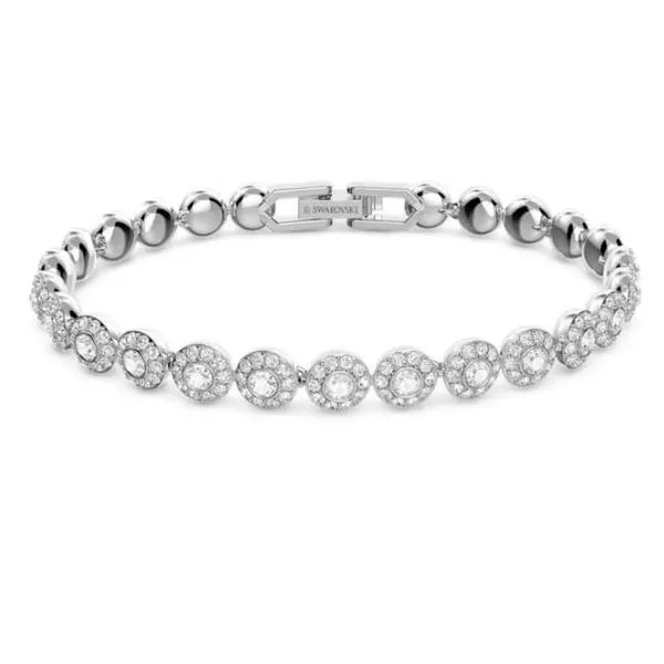 Swarovski White Tone Tennis Halo Bracelet Cornell's Jewelers Rochester, NY
