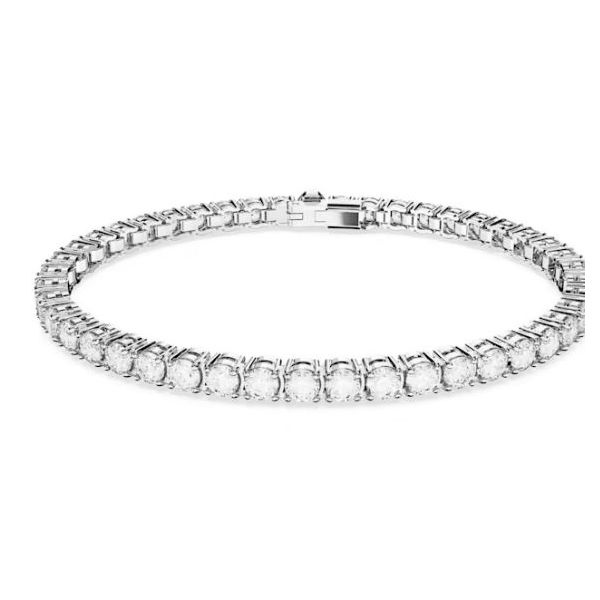 SWAROVSKI MATRIX TENNIS BRACELET ROUND CUT MEDIUM Cornell's Jewelers Rochester, NY