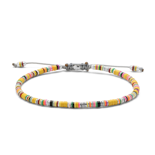 Sterling Silver Mini African Mustard Mixed Disc Bracelet Cornell's Jewelers Rochester, NY