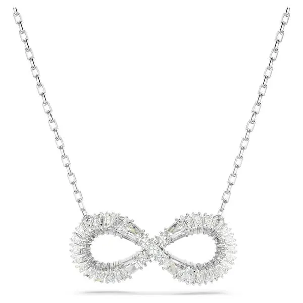 Swarovski Silver-Tone Hyperbola Infinity Necklace Cornell's Jewelers Rochester, NY