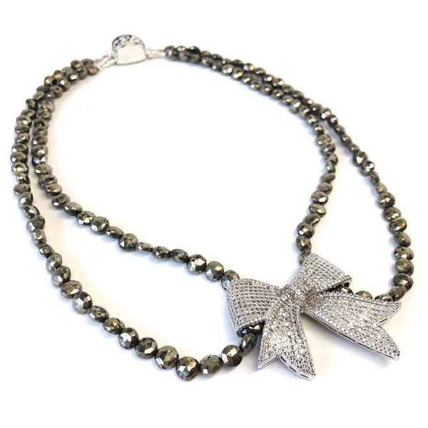 Dripping in Gems Large Bow Necklace Cornell's Jewelers Rochester, NY