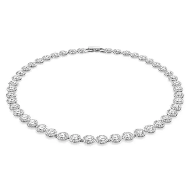 Swarovski Una White Tone Tennis Necklace Cornell's Jewelers Rochester, NY