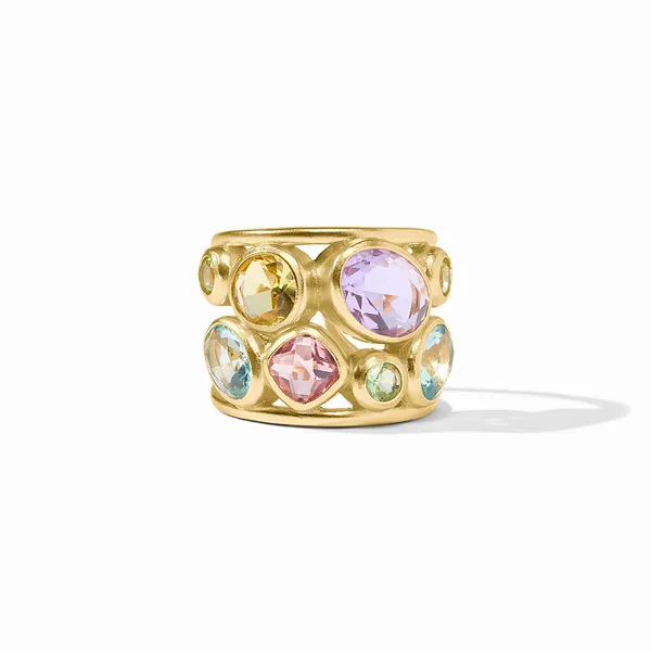 Julie Vos Yellow Tone Multicolor Kaleidoscope Statement Ring Cornell's Jewelers Rochester, NY