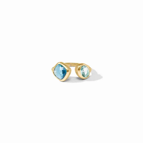 Julie Vos Yellow Tone Bahamian Blue Kaleidoscope Ring Cornell's Jewelers Rochester, NY