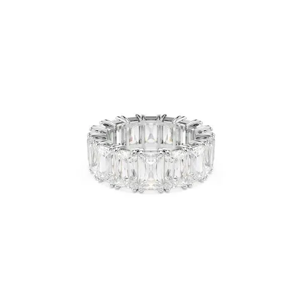 Swarovski Matrix Vittore Eternity Band With Prong Set 7mm Baguette Cut White Crystals Cornell's Jewelers Rochester, NY