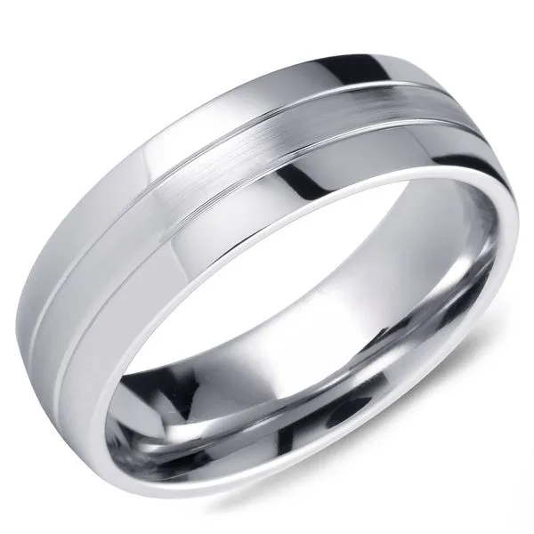 7mm Cobalt White Wedding Band Cornell's Jewelers Rochester, NY