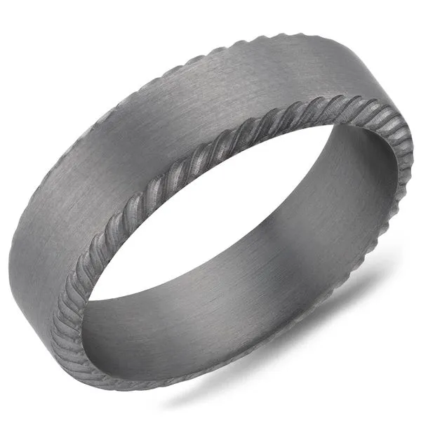 6.5mm Grey Tantalum Wedding Band Cornell's Jewelers Rochester, NY
